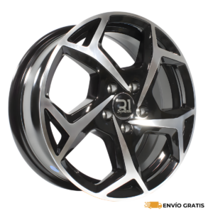 Rines 15” 5x100 R1 Sport  Black Machine Face (Juego de 4) | SC0019590