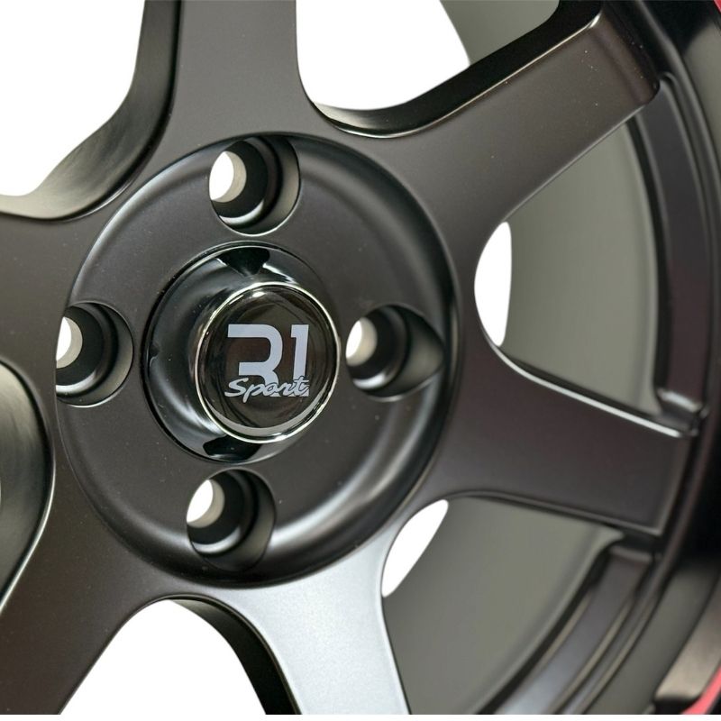 Rines 13" de aluminio 4x100 Modelo JA036 Matt Black + Red (Juego de 4) SC0019781 - Imagen 4