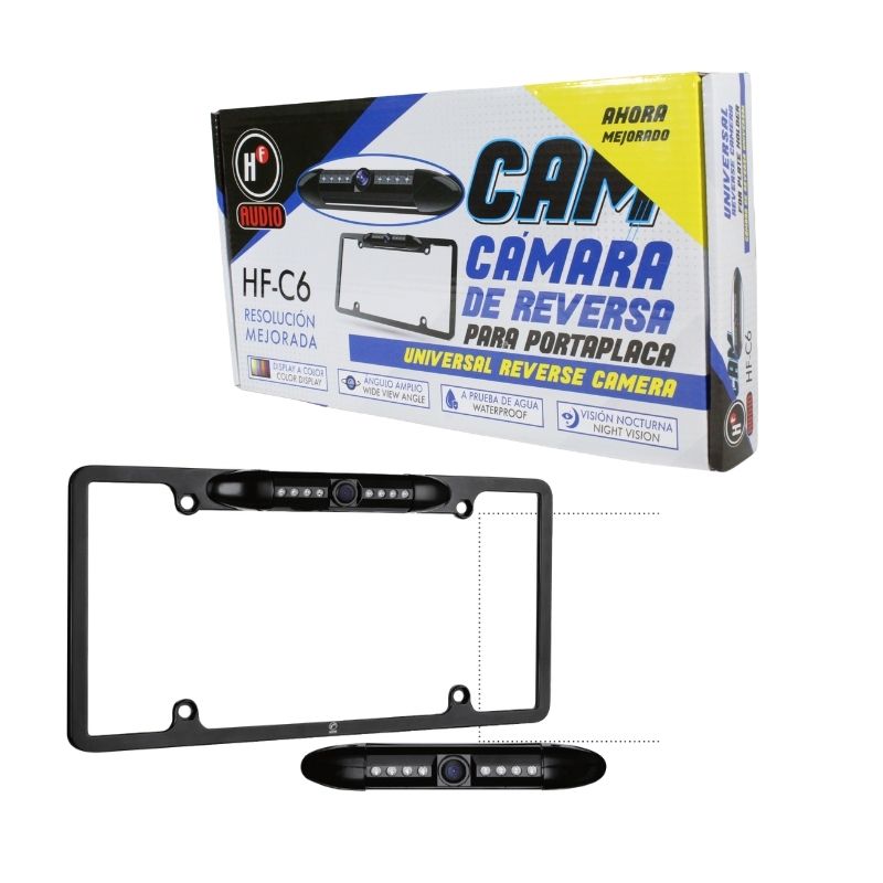 Cámara de reversa integrada a porta placas HF-C6 / SC0014797 - Imagen 4