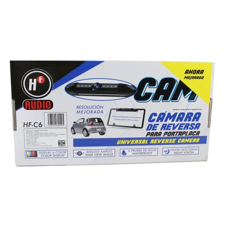Cámara de reversa integrada a porta placas HF-C6 / SC0014797 - Imagen 5