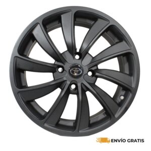 Rines de Aluminio Deportivos Modelo Airvent 17X7.0 4X114 Negro Mate Compatible con Toyota Avanza 2016-2021 SC0018316