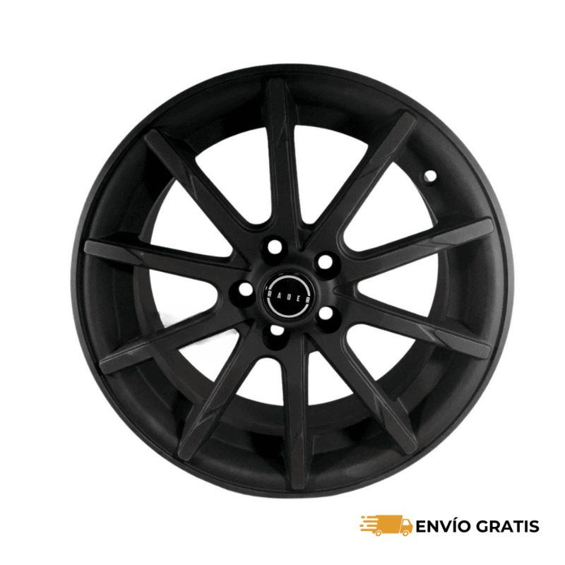 Juego de 4 rines deportivos de aluminio Modelo Milan 16x7.0 5x113 Color Negro Mate. Compatible para: Jetta, Bora, Golf, Chr, Mazda 3, Rav4. / SC0018426