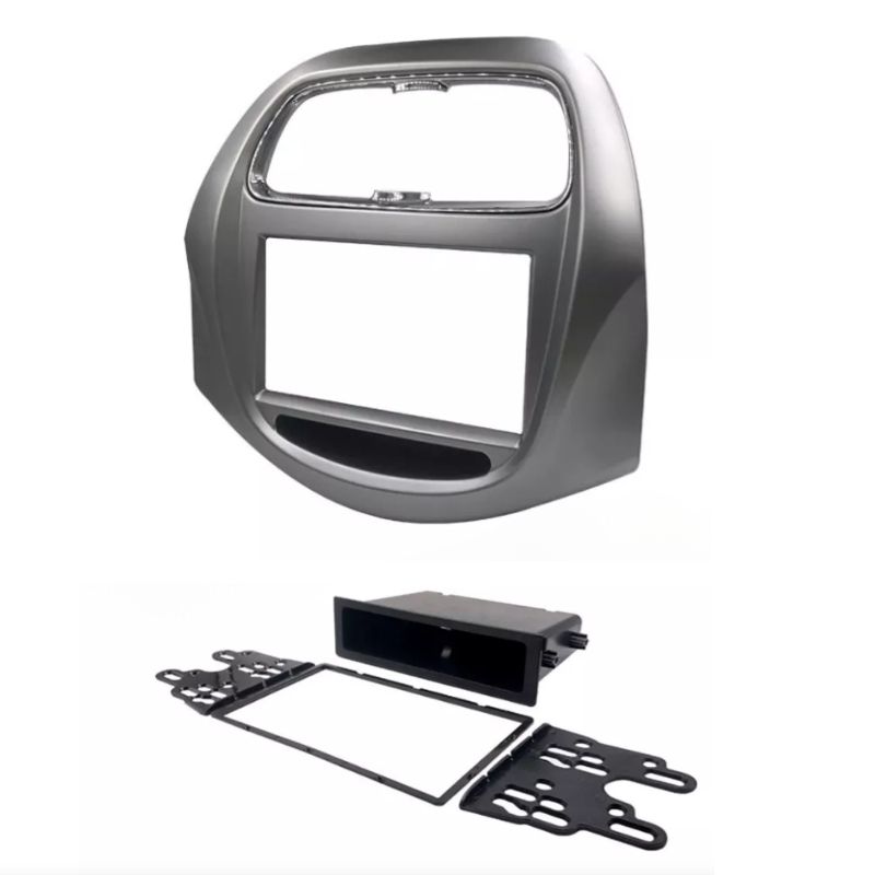 Frente Base Stereo Doble Din Chevrolet Beat 2017-2019 Plata.HF-0466DD S - SC0018503 - Imagen 2
