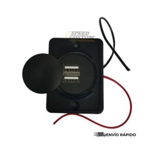 Conector USB para Automóvil con 2 entradas para carga USB C/TAPA GIRATORIA SC0018541