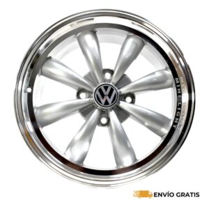 Rines de Aluminio Modelo Minilight 17X7.0 4-130 Aplicación Directa para VW Sedan, Vocho Color Silver SC0018594