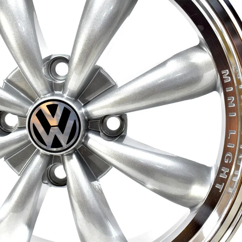 Rines de Aluminio Modelo Minilight 17X7.0 4-130 Aplicación Directa para VW Sedan, Vocho Color Silver SC0018594 - Imagen 2