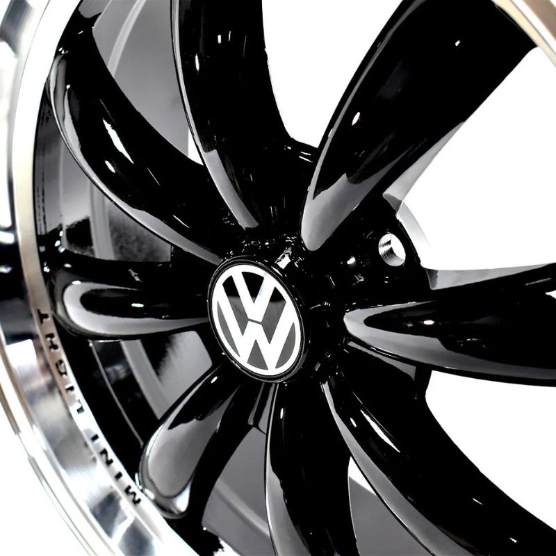 Rines 15x6.5 Barrenacion 4/130 Para Vocho Vw Logo Black Diam - Imagen 3