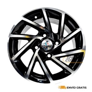 Rines de Aluminio Deportivos Modelo C32 15X6.5 4-100 Compatible con Gol, Aveo, Versa, Spark, Beat, Derby, March SC0018686