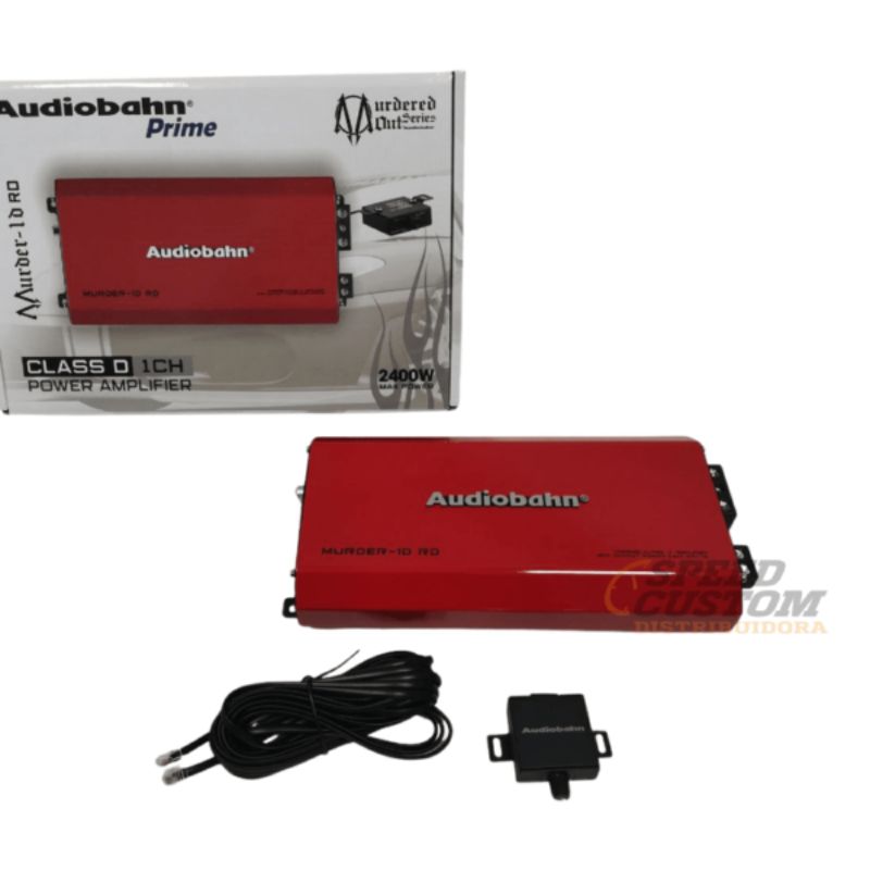 Amplificador Clase D Audiobahn Compact 1CH Murder-1D 2400W Rojo MURDER1DRD SC0018704 - Imagen 2