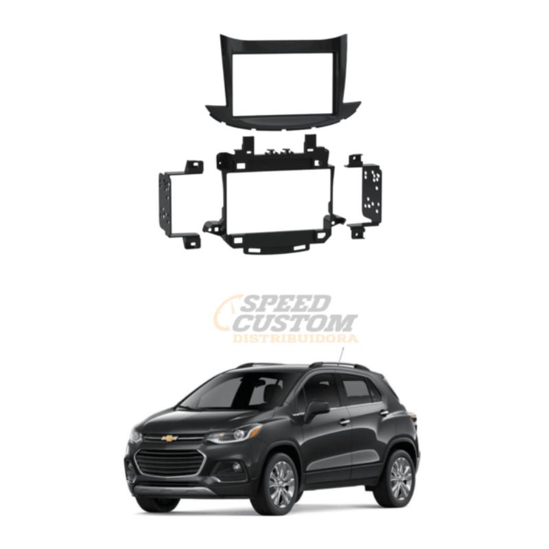 Frente Base Para Autoestereo Chevrolet Trax Modelo 2017-2020 Doble DIN HF-0491DD SC0018717 - Imagen 2