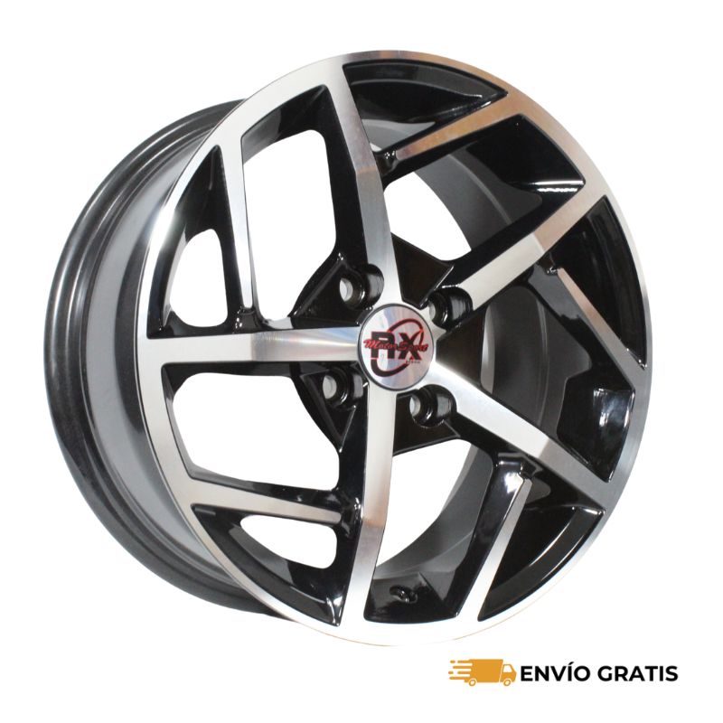 Rines 15" de aluminio 4×100 Modelo GTX (Juego de 4) - Aveo, Gol, Mazda 2, Rio, Verna, Yaris, Prius C | SC0018778