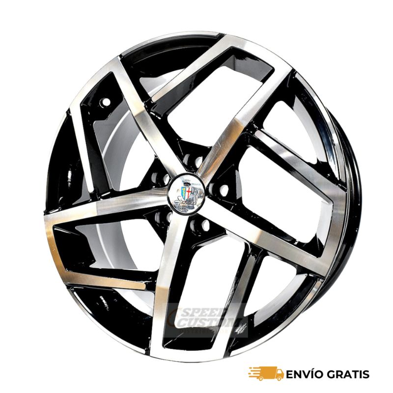 Rines de Aluminio Deportivos Modelo GTX 15X6.5 5-112 Compatible con VW Jetta, Beetle, Golf, Bora, SEAT León SC0018824