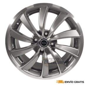 Rines de Aluminio Deportivos Modelo Airvent 17X7.0 4X114 Gris Maquinado Compatible con Toyota Avanza Nissan Sentra SC0018892