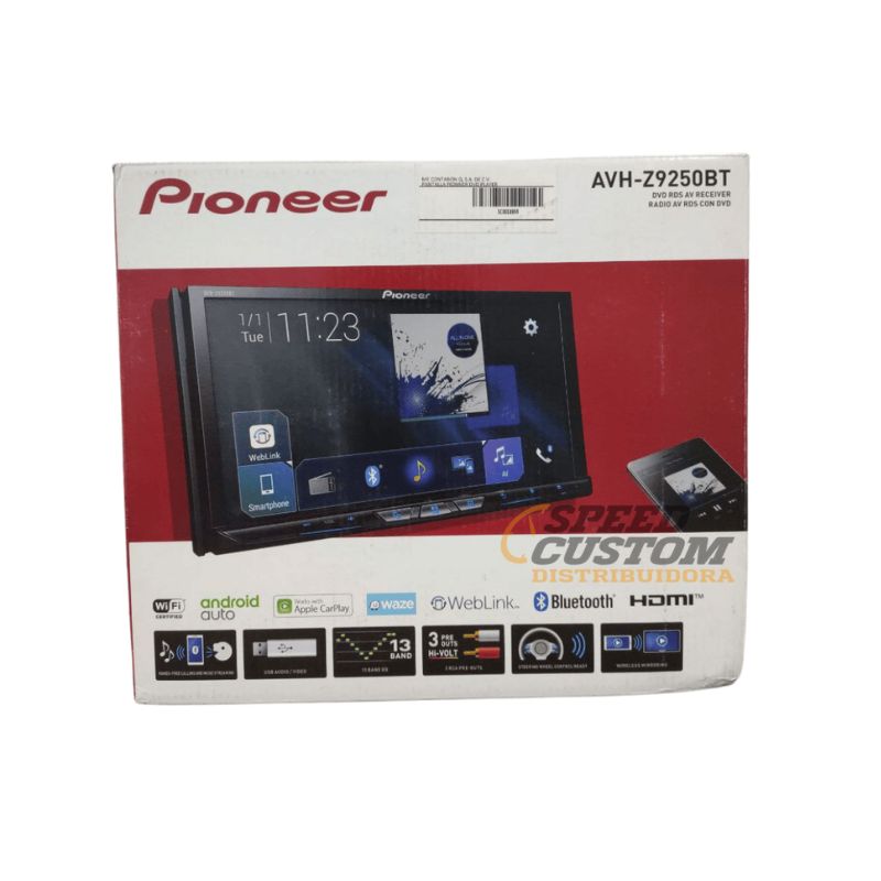 Autoestéreo Pantalla 7 Pulgadas Pioneer Wifi Android Auto AVH-Z9250BT SC0018899 - Imagen 2