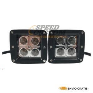 Faros LED Cuadrados 4 LEDs Luz Blanca Tipo Off-Road 4x4 | 4198150307  SC0018967