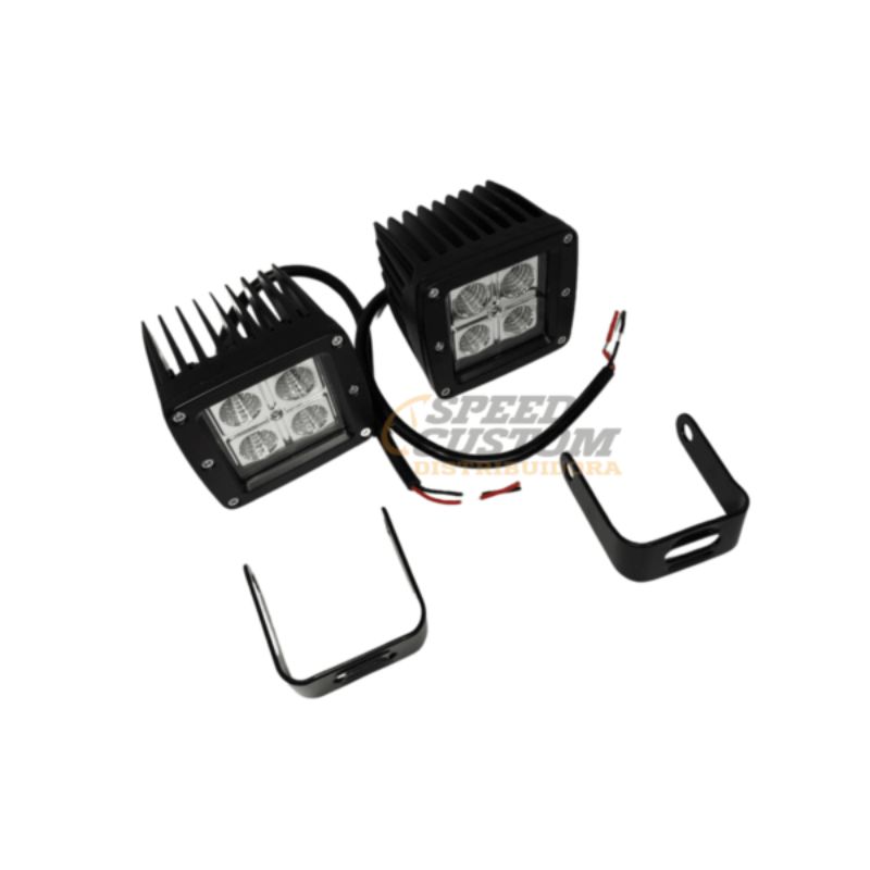 Faros LED Cuadrados 4 LEDs Luz Blanca Tipo Off-Road 4x4 | 4198150307 SC0018967 - Imagen 2