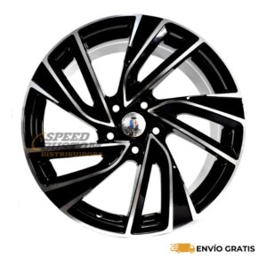 Rines deportivos de aluminio modelo 555 18x7.5 5-112. Juego de 4 rines compatible con Jetta, Beetle, Golf, Bora, MG M5, León SC0018985
