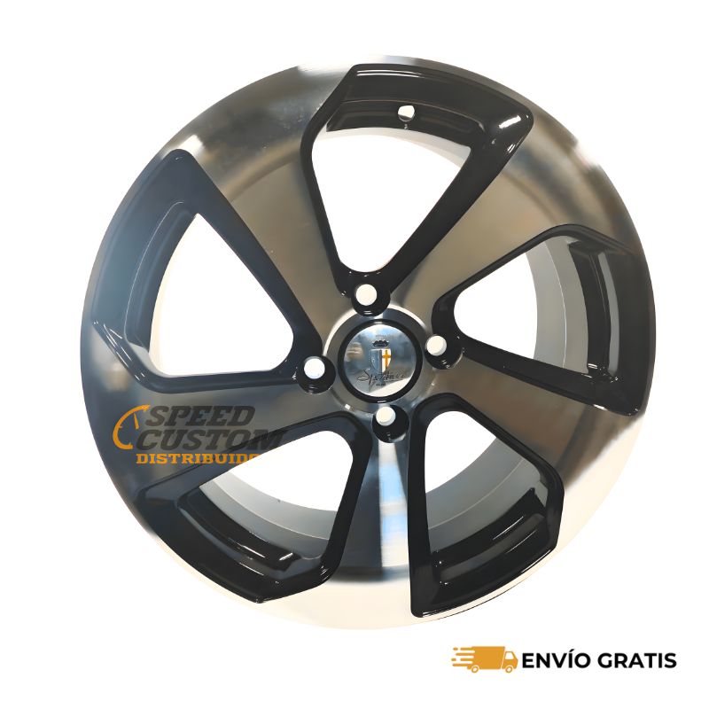 Rines Deportivos de Aluminio Modelo GTR 15 4x100 Compatibles con Yaris, March, Aveo, Spark, Rio, Gol, Onix SC0019025