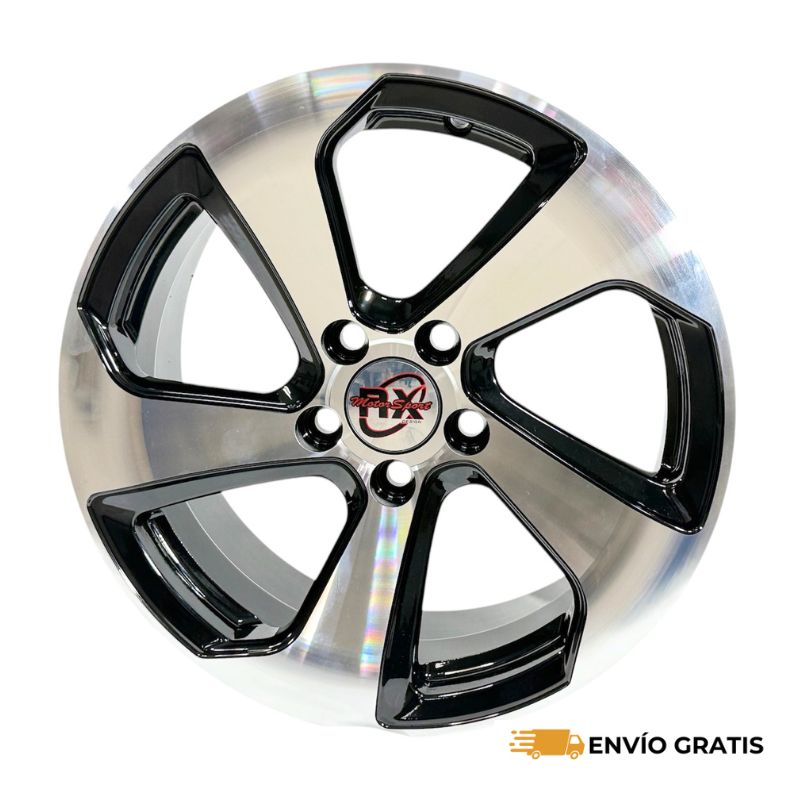 Rines Deportivos de Aluminio Modelo GTR 15X6.5 5x100 Compatibles para Ibiza, Corolla, Polo, Avanza SC0019026