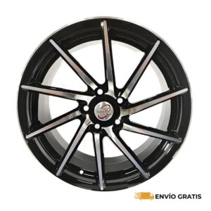 Rines de Aluminio Deportivos Modelo Fiorano 17X8.0 5-100 Compatible con Ibiza,Vento, Toledo, Corolla, Polo, Avanza 22+ SC0019055