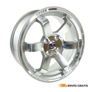 Rines de Aluminio 15 Deportivos 4/100 Modelo Ravseng Silver compatibles con Vw,beat,yaris,aveo,spark,chevy,rio