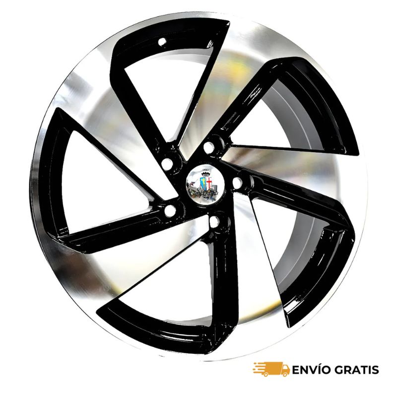 Rines 17" de aluminio 5x113 Modelo GTS Black Diam (Juego de 4) Civic, Jetta, Mazda 3, Sentra, CR-V | SC0019222