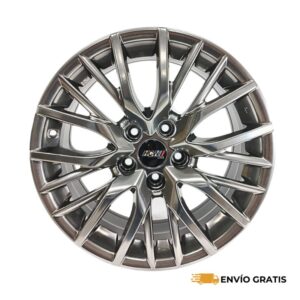 Rines de Aluminio Deportivos Modelo 17B1260A 17X7.0 5-112/114 Color Silver Compatible con Jetta, MG, Mazda3, RAV4, Forte SC0019227