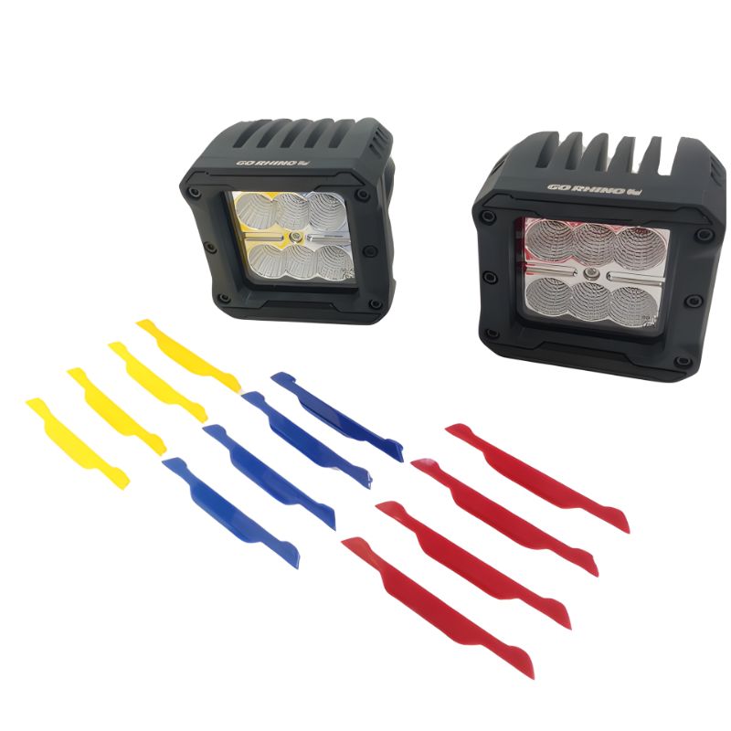 Faros Cuadrados 3? Go Rhino 4×4 Off-Road Universal | 751803023FCS | SC0019245 - Imagen 2