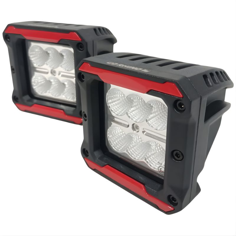 Faros Cuadrados 3? Go Rhino 4×4 Off-Road Universal | 751803023FCS | SC0019245 - Imagen 3