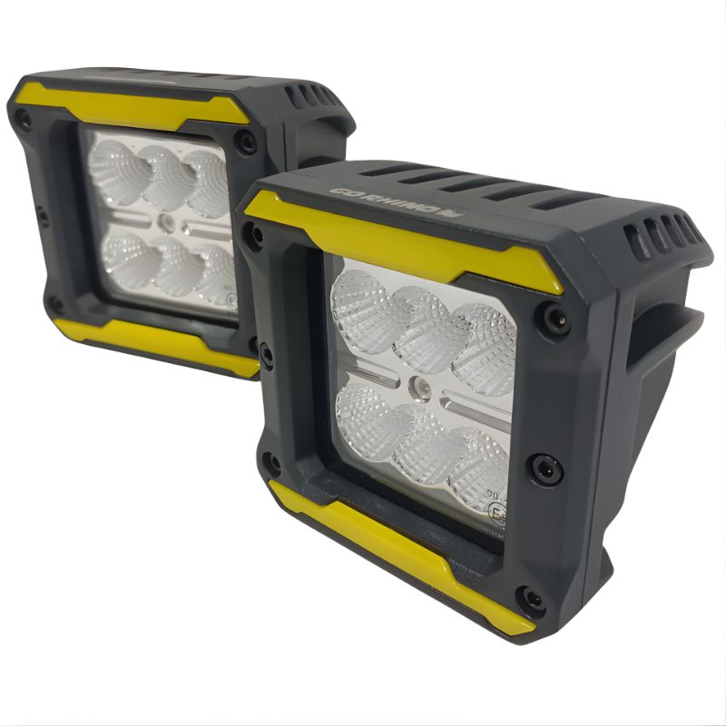 Faros Cuadrados 3? Go Rhino 4×4 Off-Road Universal | 751803023FCS | SC0019245 - Imagen 4
