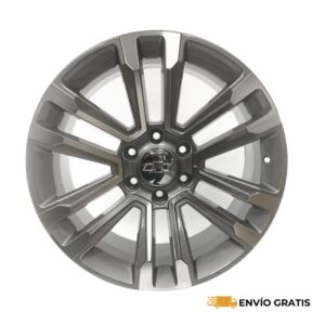 Rines de Aluminio Modelo 2226 20X8.5 6-139.7 Color Gun Metal, Juego de 4 Rines Compatible con GM Sierra, Silverado, Cheyenne SC0019258