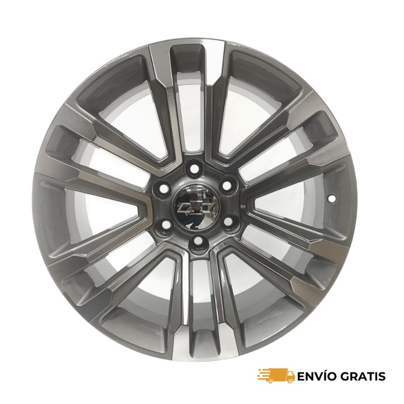 Rines de Aluminio Modelo 2226 20X8.5 6-139.7 Color Gun Metal, Juego de 4 Rines Compatible con GM Sierra, Silverado, Cheyenne SC0019258
