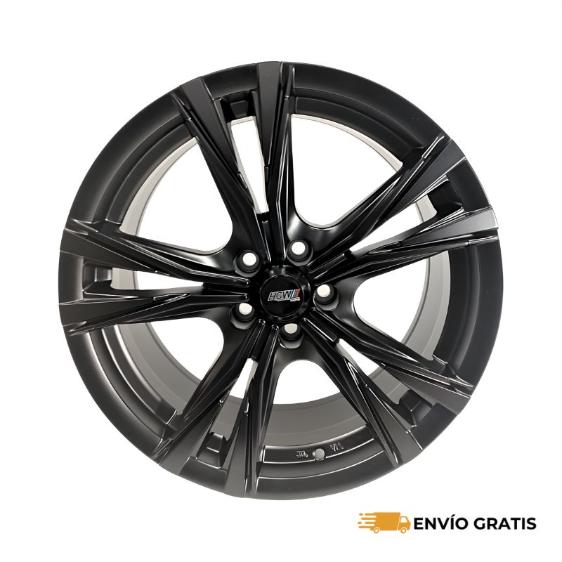 Rines de Aluminio Deportivos Modelo 17Q278B 17X7.5 5-113 Negro Mate Compatible con VW Jetta, Beetle, Golf, Bora, Seat León SC0019266