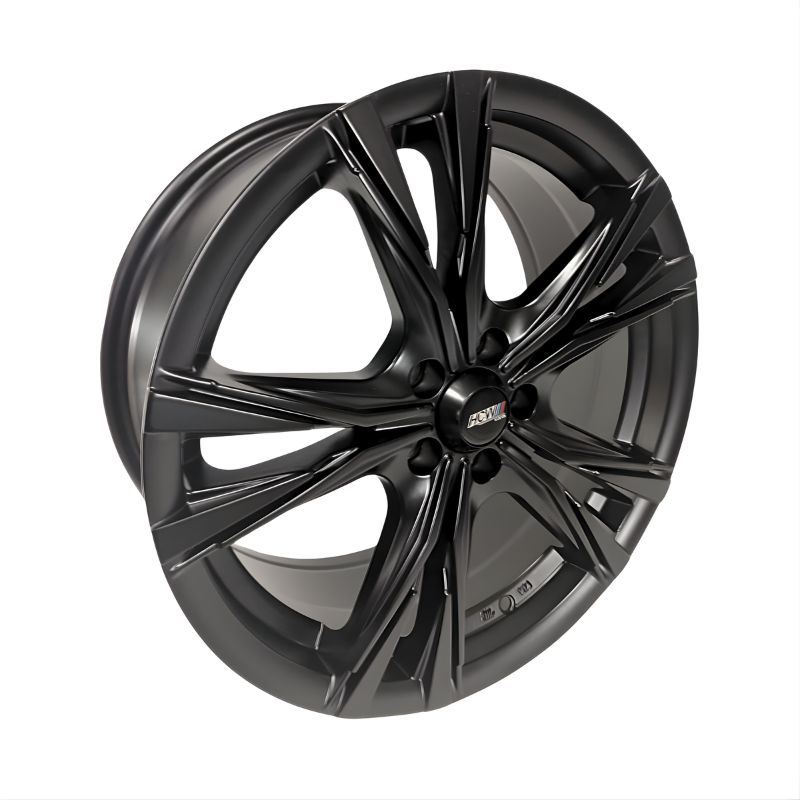 Rines de Aluminio Deportivos Modelo 17Q278B 17X7.5 5-113 Negro Mate Compatible con VW Jetta, Beetle, Golf, Bora, Seat León SC0019266 - Imagen 3