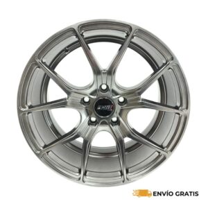 Rines de Aluminio Deportivos Modelo 17N943E 17X7.5 5-113 Gun Metal Compatible con VW Jetta, Beetle, Golf, Bora, Seat León SC0019267