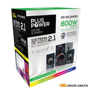 Minicomponente Plus Power Pp-mcomp25 Negro Con Bluetooth