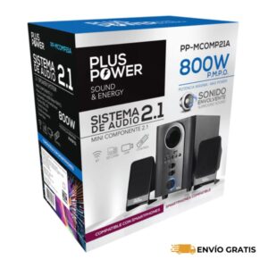 Mini Componente Plus Power Gris Bluetooth Sd Usb Pp-mcomp21a