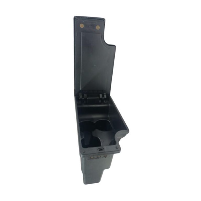 Descansabrazos Para Toyota Hilux C/usb Costura Fibra Carbon - Imagen 3