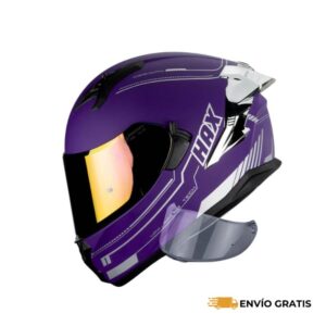 Casco HAX Obsidian  Negro Púrpura Plateado, Acabado Mate (Talla L) | SC0019493