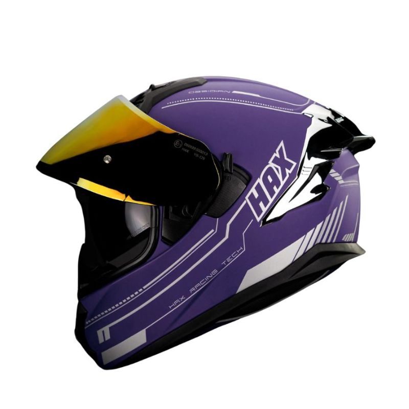 Casco HAX Obsidian Negro Púrpura Plateado, Acabado Mate (Talla L) | SC0019493 - Imagen 2