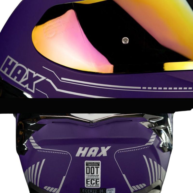 Casco HAX Obsidian Negro Púrpura Plateado, Acabado Mate (Talla L) | SC0019493 - Imagen 4