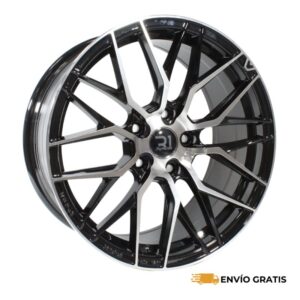 Rines 17" de aluminio 5×114.3 Modelo DX088 Black Machine Face (Juego de 4) Civic, Mazda 3, Sentra, Corolla, CR-V | SC0019602