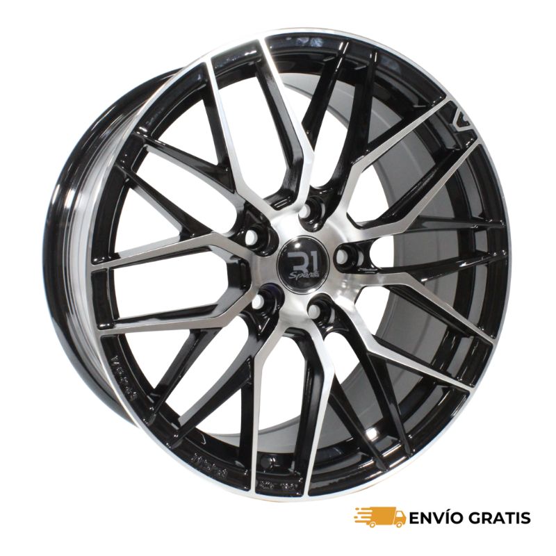 Rines 17" de aluminio 5×114.3 Modelo DX088 Black Machine Face (Juego de 4) Civic, Mazda 3, Sentra, Corolla, CR-V | SC0019602