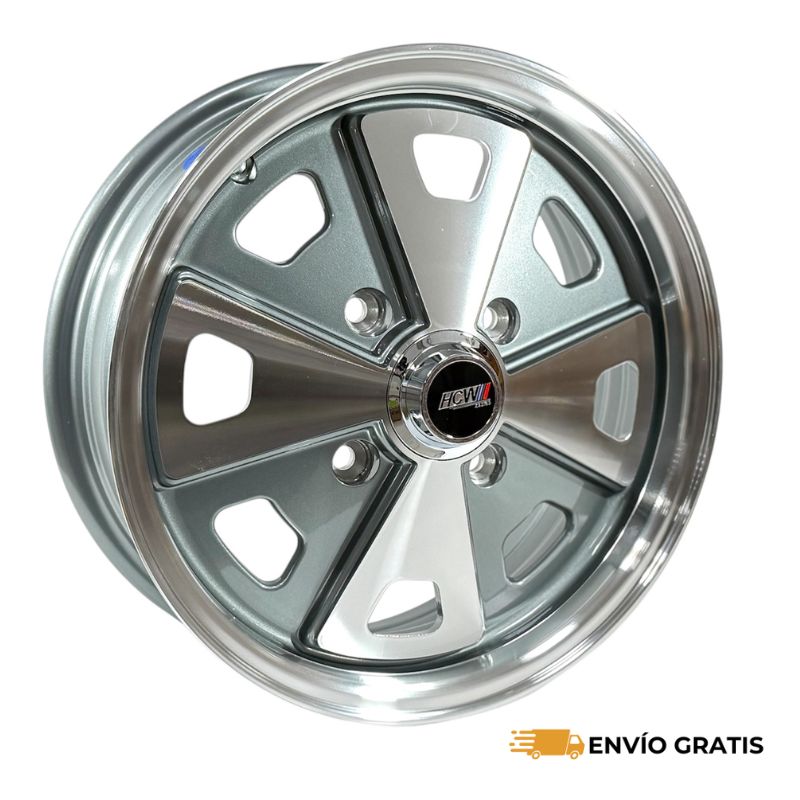 Rines 15 de Aluminio 4x130 Gris Silver (Juego de 4) Vocho Sedán VW | SC0019697