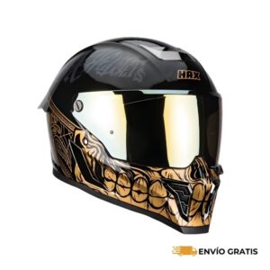 Casco HAX Integral  Black Pearl Bandit Negro/Dorado Brillo (Talla L) | SC0019718