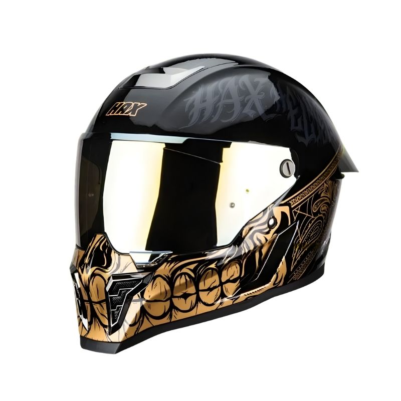 Casco HAX Integral Black Pearl Bandit Negro/Dorado Brillo (Talla L) | SC0019718 - Imagen 3
