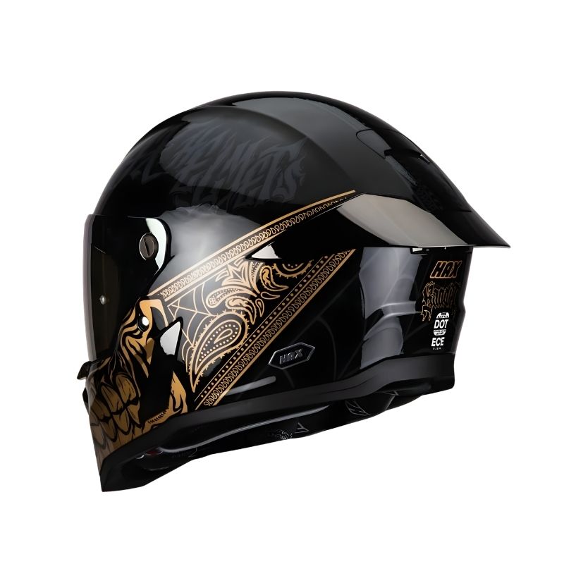 Casco HAX Integral Black Pearl Bandit Negro/Dorado Brillo (Talla L) | SC0019718 - Imagen 4