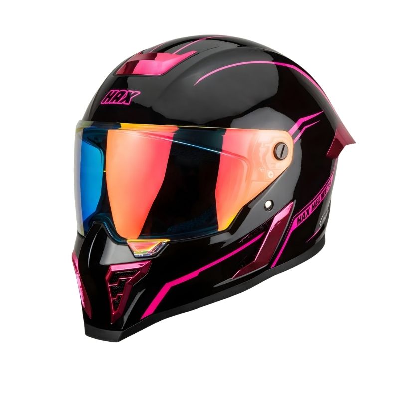 Casco HAX Integral Black Pearl Negro Rosa Brillante (Talla M) | SC0019724 - Imagen 2