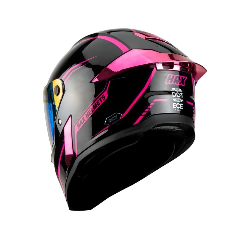 Casco HAX Integral Black Pearl Negro Rosa Brillante (Talla M) | SC0019724 - Imagen 4