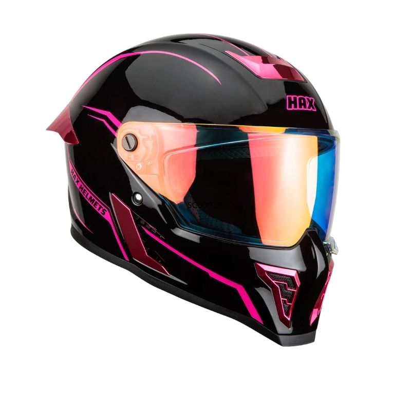 Casco HAX Integral Black Pearl Negro Rosa Brillante (Talla L) | SC0019725 - Imagen 3